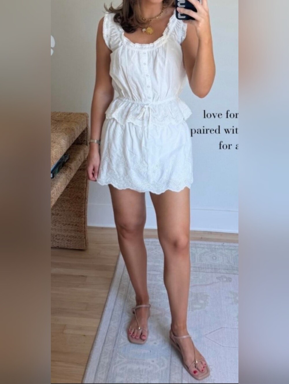 Wild Fable SET of 2 ( White Eyelet Top & Skort) Sz S. (Value $50)